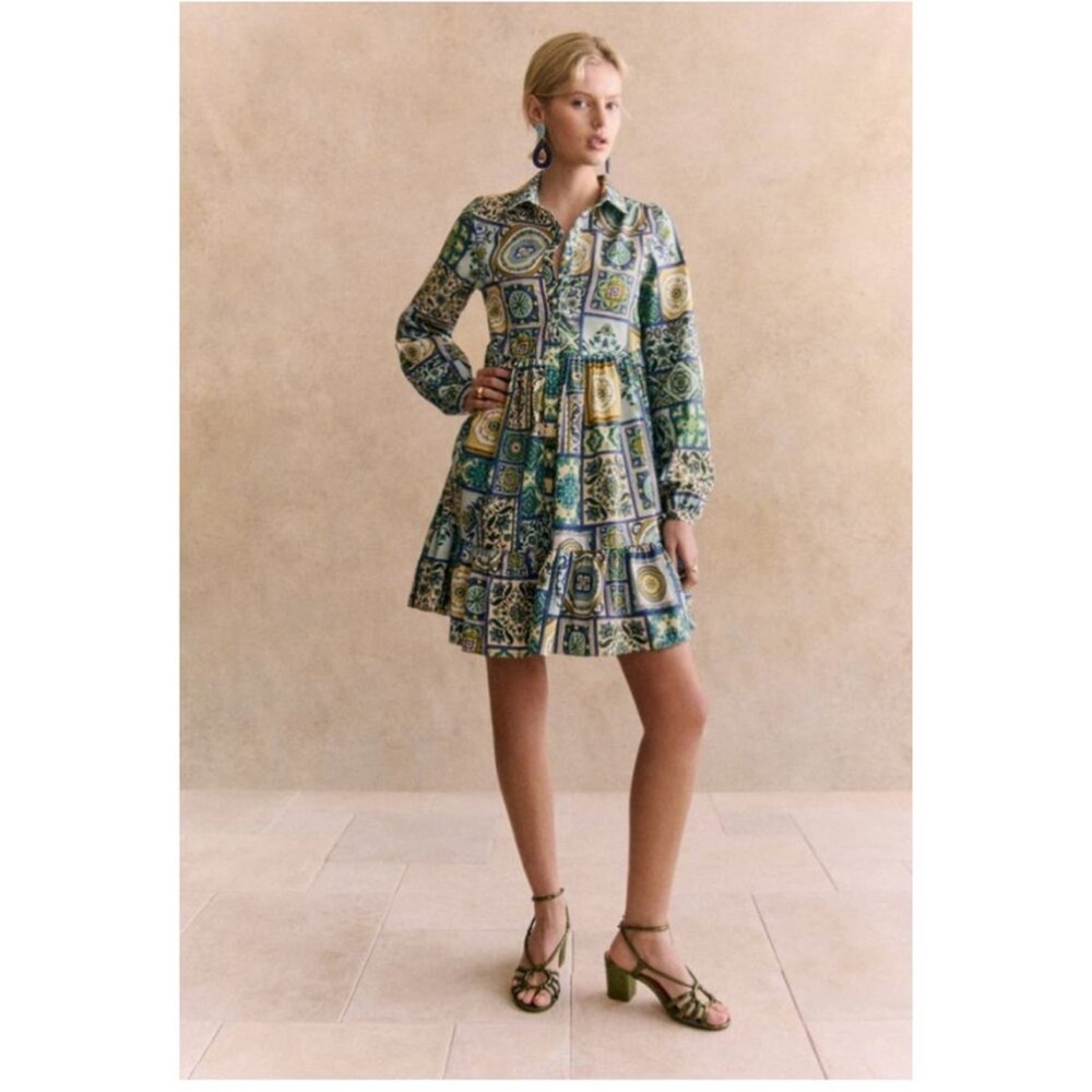 Sezane x Monomi Himelda Long Sleeve Dress 8/40